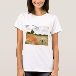 Rote blühende Mohnblumen - Claude Monet T-Shirt