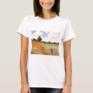 Rote blühende Mohnblumen - Claude Monet T-Shirt