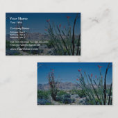 Rote blühende Ocotillo-Blumen Visitenkarte (Vorne/Hinten)