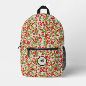 Rote Blume 2 Bedruckter Rucksack (Vorderseite)
