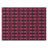 Rote Blume Abstrakte Kunst Tischdecke (Vorderseite (Horizontal))
