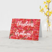 Rote Blume Alte Weihnachtskarte Karte (Gelbe Blume)