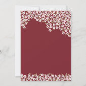 Rote Blume Annaprashan Einladung (Rückseite)