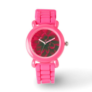 Rote Blume Armbanduhr