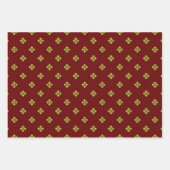 Rote Blume auf dunklem Rot Geschenkpapier Set (Vorderseite)