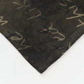 Rote Blume auf Grunge-Text Fleecedecke (Ecke)