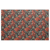 Rote Blume auf schwarz Stoff (Fat Quarter (45,7 x 55,9 cm))