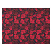 Rote Blume auf schwarz Tischdecke (Vorderseite (Horizontal))