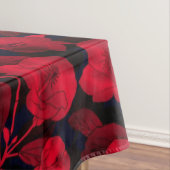 Rote Blume auf schwarz Tischdecke (Beispiel)