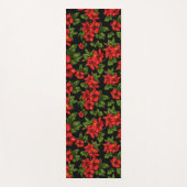 Rote Blume auf schwarzem Hintergrund Yogamatte (Vorderseite)