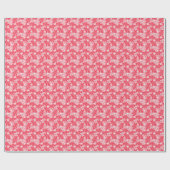 Rote Blume auf Weiß. Geschenkpapier (Flach)