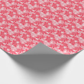 Rote Blume auf Weiß. Geschenkpapier (Ecke)