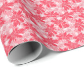 Rote Blume auf Weiß. Geschenkpapier (Rolleneckpunkt)