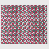 Rote Blume auf Weiß. Geschenkpapier (Flach)