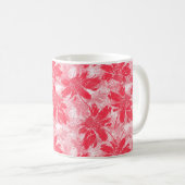 Rote Blume auf Weiß. Kaffeetasse (VorderseiteRechts)