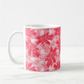 Rote Blume auf Weiß. Kaffeetasse (Links)