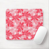 Rote Blume auf Weiß. Mousepad (Mit Mouse)