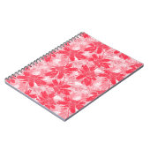 Rote Blume auf Weiß. Notizblock (Linke Seite)