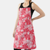 Rote Blume auf Weiß. Schürze (InSitu)