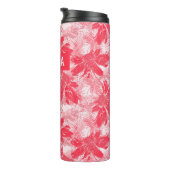 Rote Blume auf Weiß. Thermosbecher (Nach rechts gedreht)