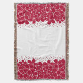 Rote Blume auf weißem Hintergrund Decke (Vorderseite Vertikal)