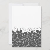 Rote Blume auf weißem Hintergrund Einladung (Rückseite)
