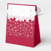 Rote Blume auf weißem Hintergrund Geschenkschachtel (Rückseite)