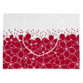 Rote Blume auf weißem Hintergrund Große Geschenktüte (Vorderseite)