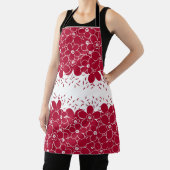 Rote Blume auf weißem Hintergrund Schürze (InSitu)