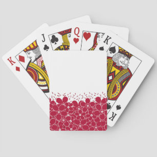 Rote Blume auf weißem Hintergrund Spielkarten