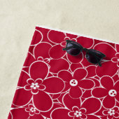 Rote Blume auf weißem Hintergrund Strandtuch (Beispiel)
