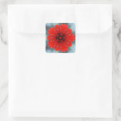 Rote Blume Aufkleber (Tasche)