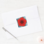 Rote Blume Aufkleber (Umschlag)