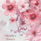 Rote Blume Aufkleber (Vorderseite)