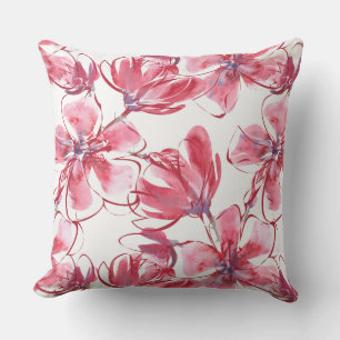 Rote Blume Außenpilz Kissen