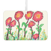 Rote Blume Autolufterfrischer (Rückseite)