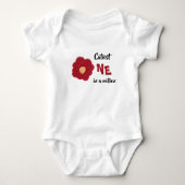 Rote Blume Baby Strampler (Vorderseite)