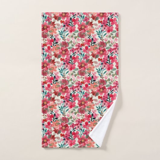 Rote Blume Badehandtücher Badhandtuch Set (Handtuch)