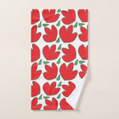 Rote Blume Badhandtuch Set (Handtuch)