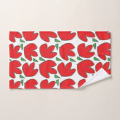 Rote Blume Badhandtuch Set (Handtuch)