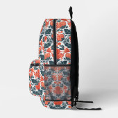 Rote Blume Bedruckter Rucksack (Rechts)