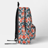 Rote Blume Bedruckter Rucksack (Links)
