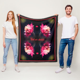 Rote Blume bei Sonnenlicht Abstrakt Personalisiert Fleecedecke