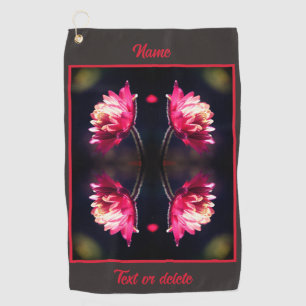 Rote Blume bei Sonnenlicht Abstrakt Personalisiert Golfhandtuch