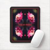 Rote Blume bei Sonnenlicht Abstrakt Personalisiert Mousepad (Mit Mouse)