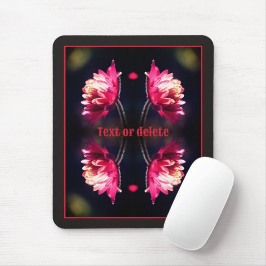 Rote Blume bei Sonnenlicht Abstrakt Personalisiert Mousepad (Mit Mouse)