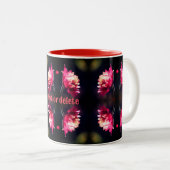 Rote Blume bei Sonnenlicht Abstrakt Personalisiert Zweifarbige Tasse (VorderseiteRechts)