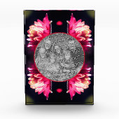 Rote Blume bei Sonnenlicht Fotoblock (Vorderseite)