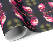 Rote Blume bei Sonnenlicht Nah Personalisiert Geschenkpapier (Rolleneckpunkt)