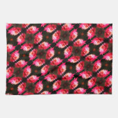 Rote Blume bei Sonnenlicht Nah-up Muster Geschirrtuch (Horizontal)
